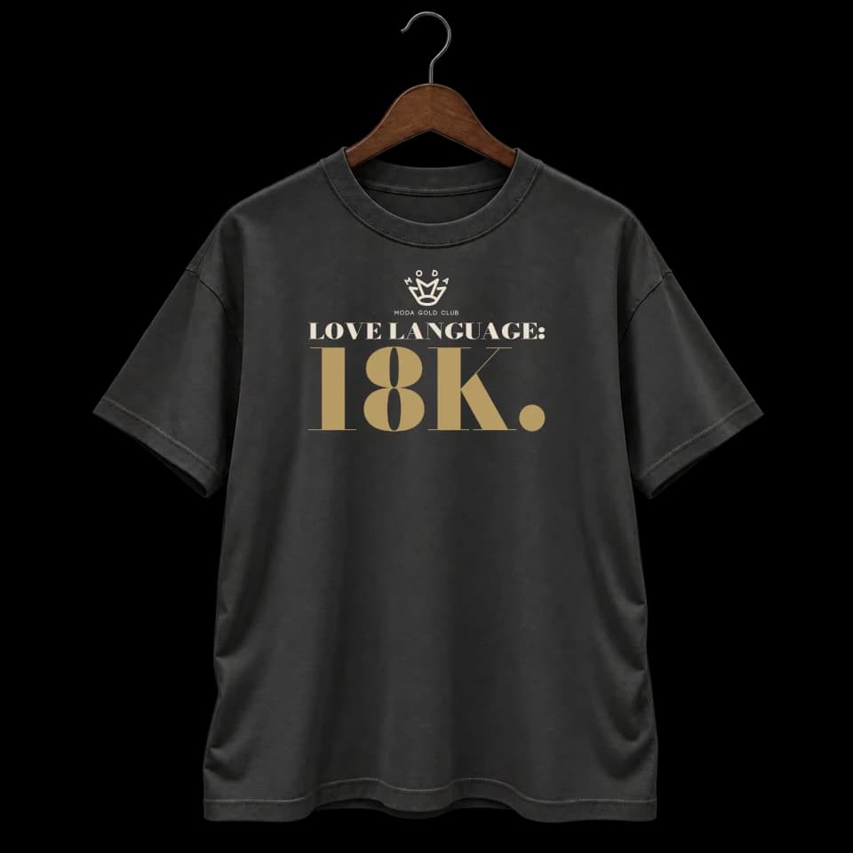 Love Language: 18K graphic tee in dark