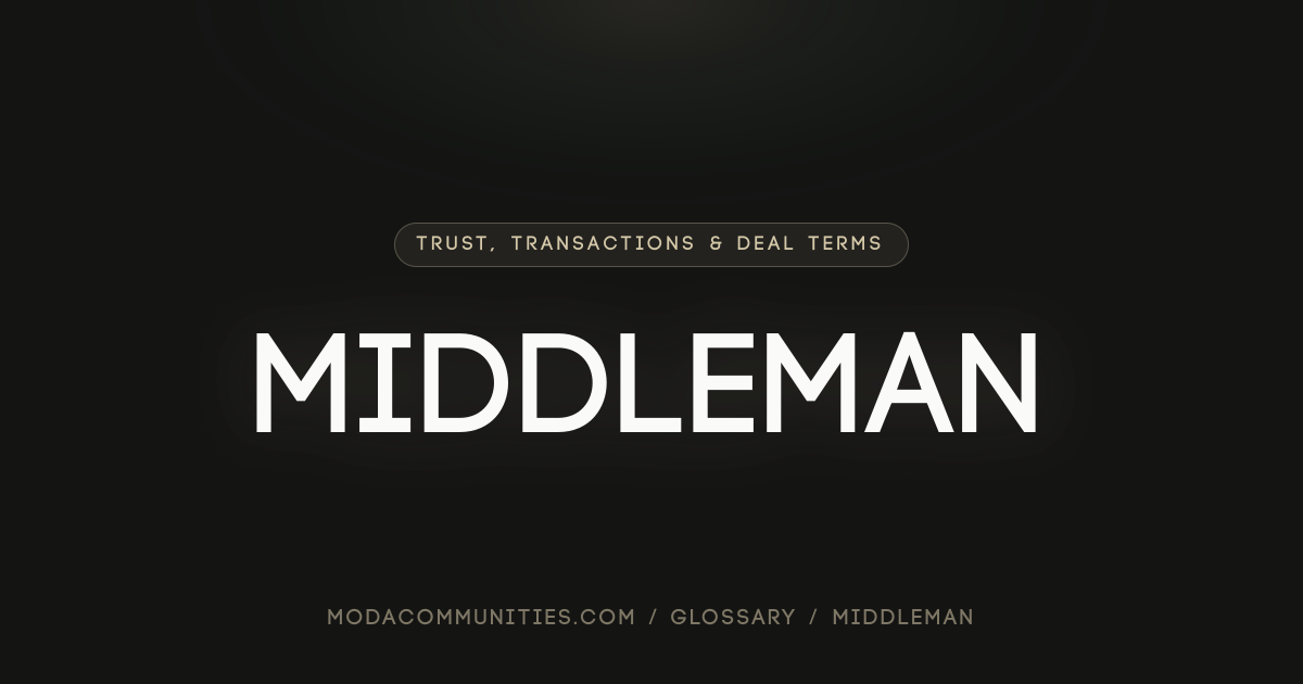 Middleman | Moda Clubs Watch Glossary